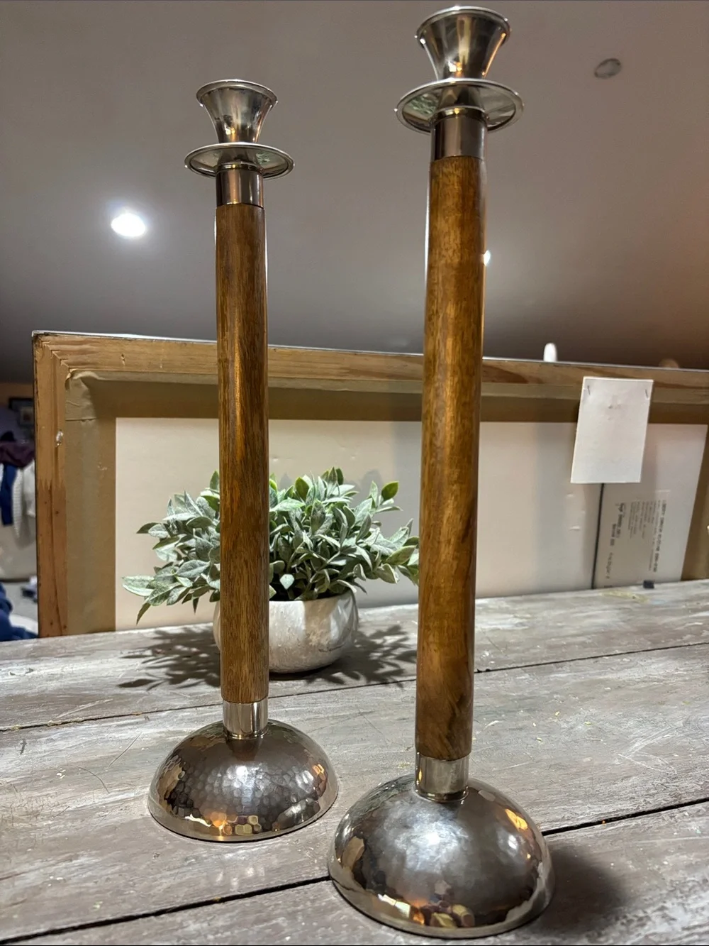 Pottery Barn Rocklin taper candleholders